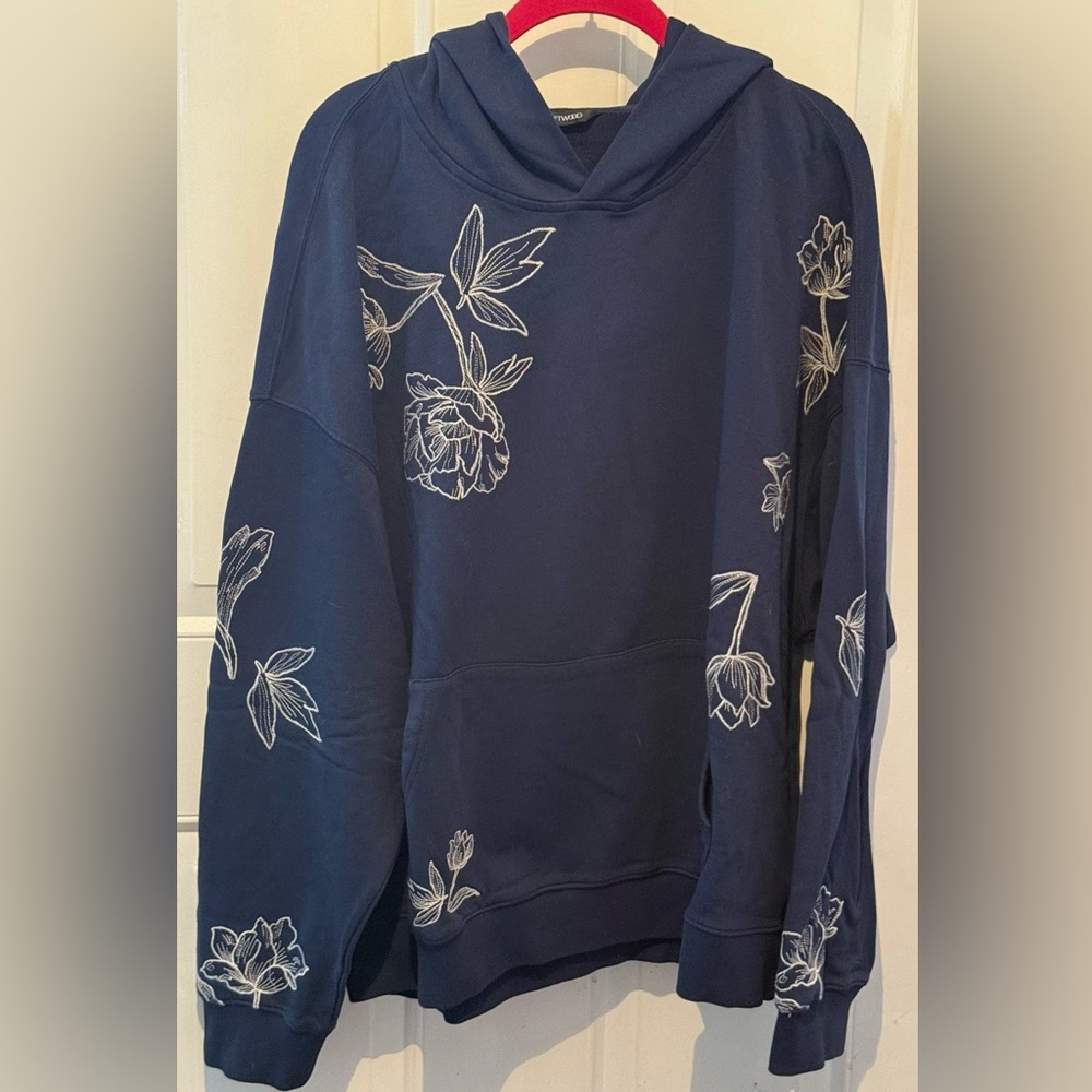 Sundance Driftwood Hoodie with Floral Embroidery